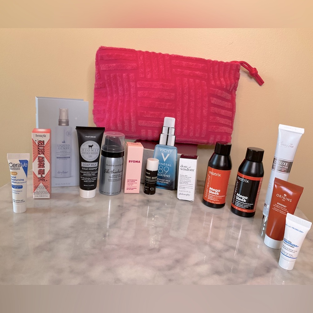 Various Beauty Products With Bag